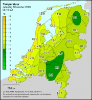 Weerkaart KNMI Temperatuur