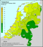 Weerkaart KNMI Temperatuur